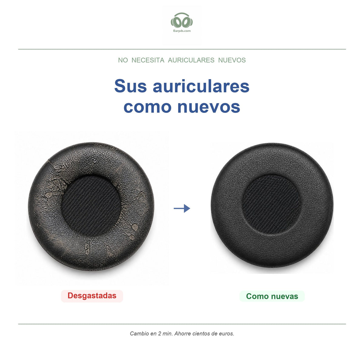 Almohadillas para Jabra Evolve 20/30/40/65 (1.ª generación), no para Evolve2