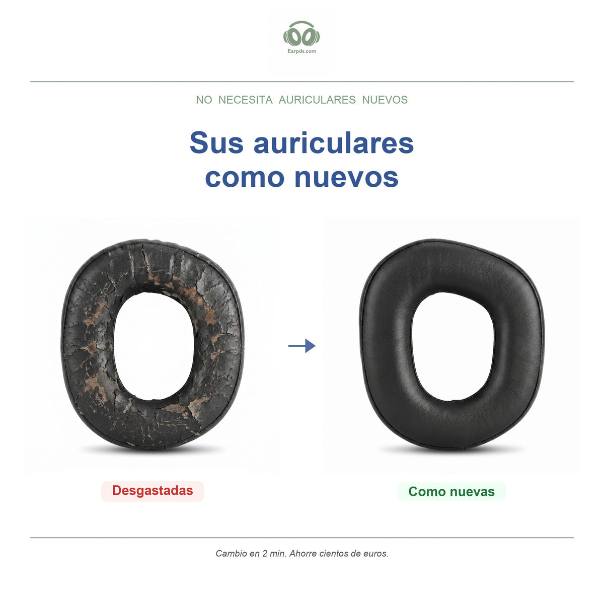 Almohadillas de repuesto para Turtle Beach Stealth 700 Gen 2, antes y después