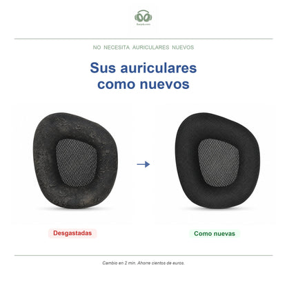 Almohadillas de repuesto para Corsair Void / Void Pro Series, antes y después