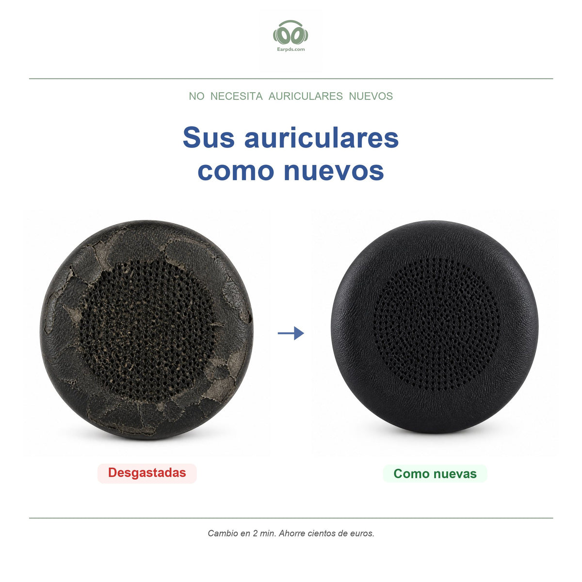 Almohadillas para Yealink WH62 / WH66 / UH36 / YHS36, antes y después