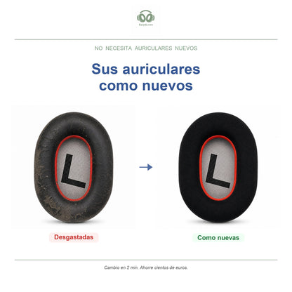 Almohadillas de repuesto para Poly Voyager 8200 / BackBeat PRO 2, antes y después