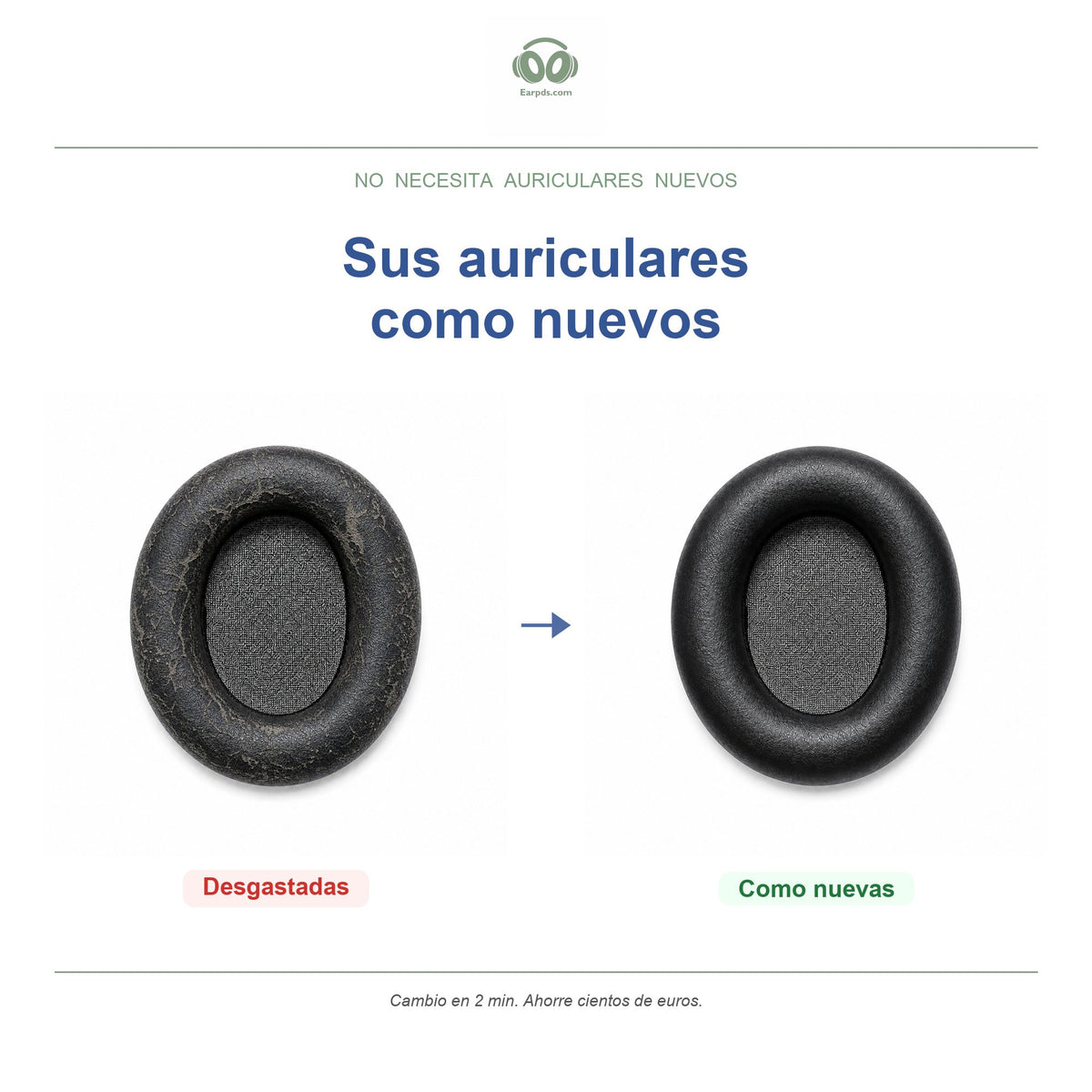 Almohadillas de repuesto para SteelSeries Arctis Nova Pro Wireless, antes y después