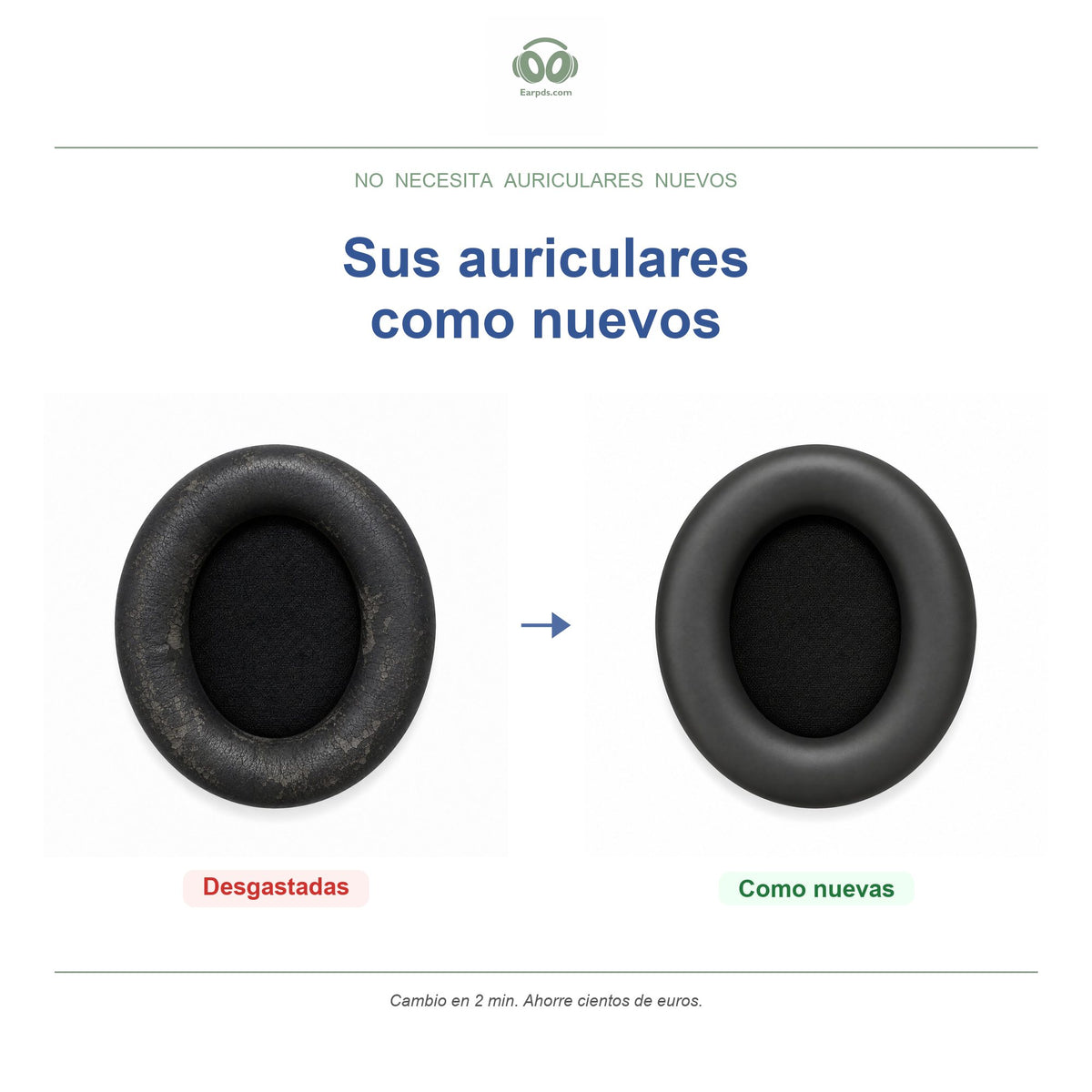 Almohadillas para Soundcore Space One Pro | Almohadillas de repuesto para auriculares, compatibles con Soundcore Space One Pro