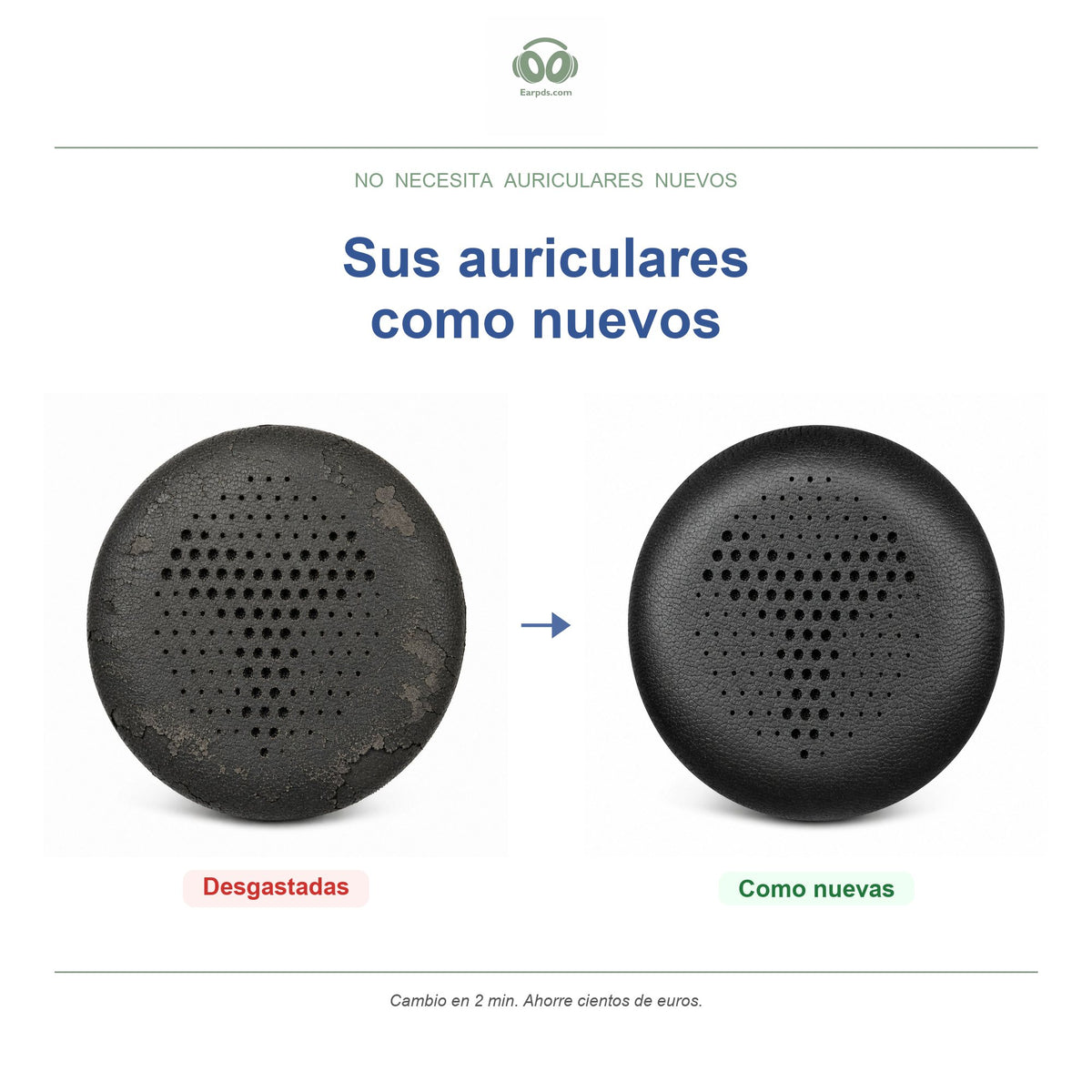 Almohadillas para AKG Y500 | Almohadillas de repuesto para auriculares, compatibles con AKG Y500