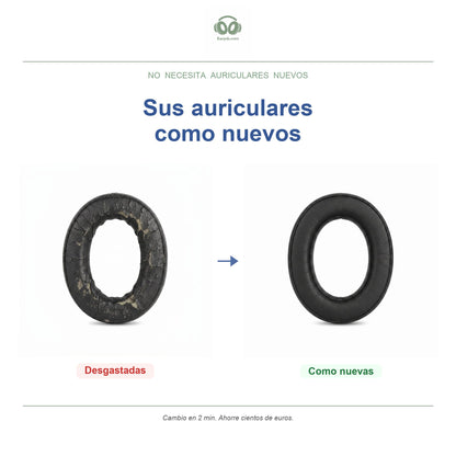 Almohadillas de repuesto para Corsair HS50 / HS70 Series, antes y después