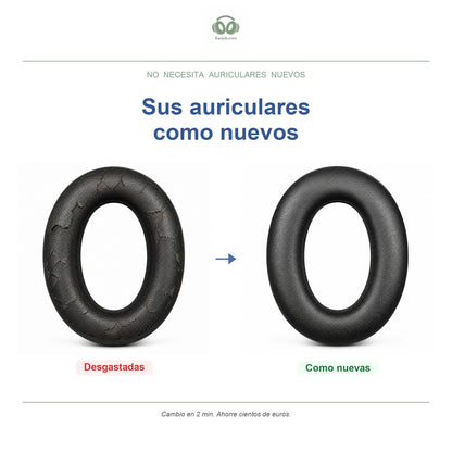 Almohadillas para Bowers & Wilkins PX7, antes y después