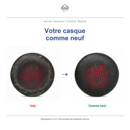 Oorkussens voor Poly Blackwire C3200 Serie – Geschikt voor C310, C320, C3220, 3320 en meer — Before and after