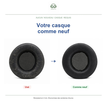 Oorkussens voor Audio-Technica AD Serie – Geschikt voor ATH-AD500X, AD700X, AD900X, ADG1 — Before and after