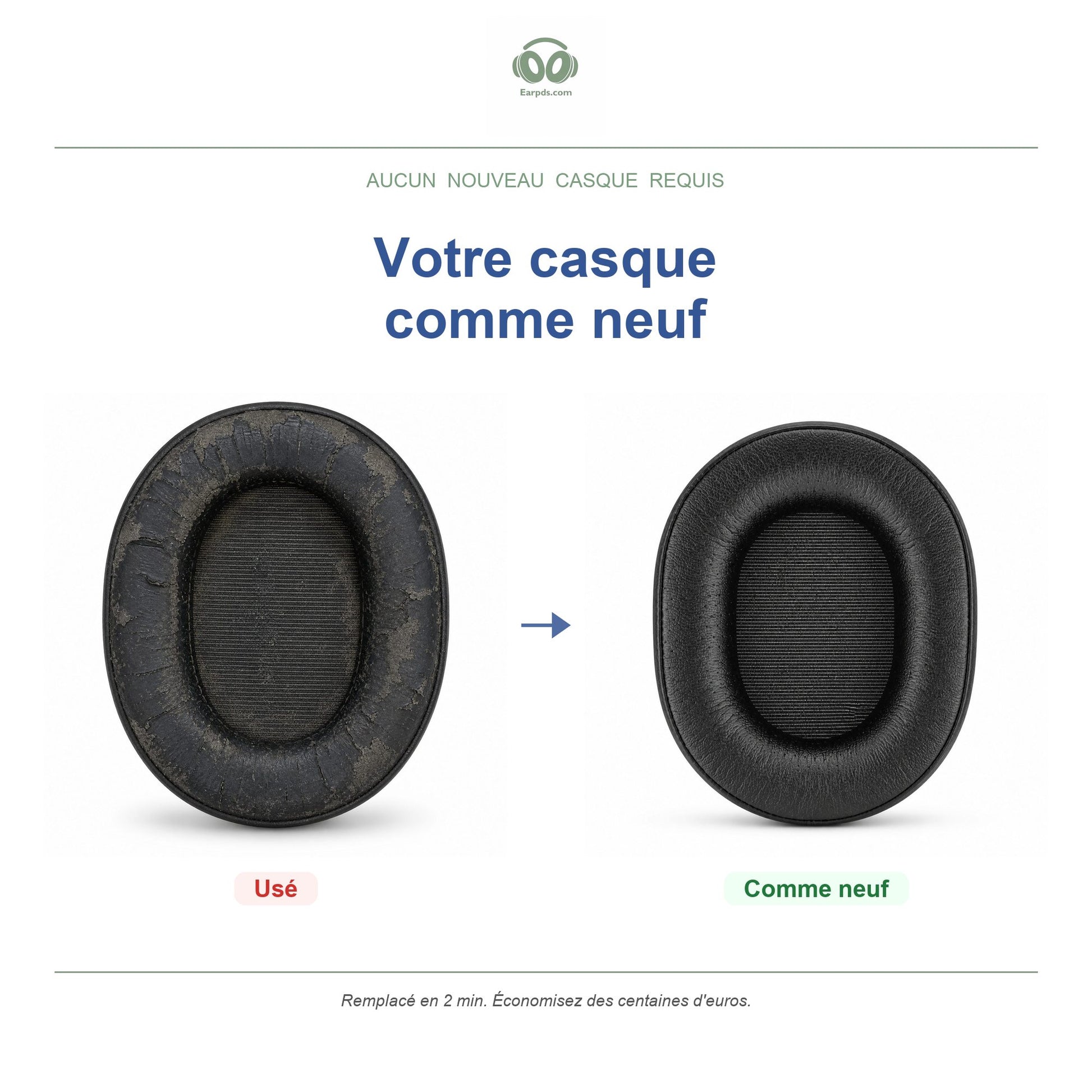 Coussinets pour SteelSeries Arctis Série – Adaptés à l'Arctis 7, Arctis 9, Arctis Pro et plus