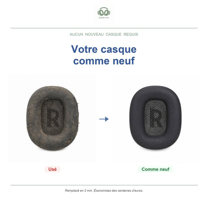 Coussinets pour Apple AirPods Max, avant et après