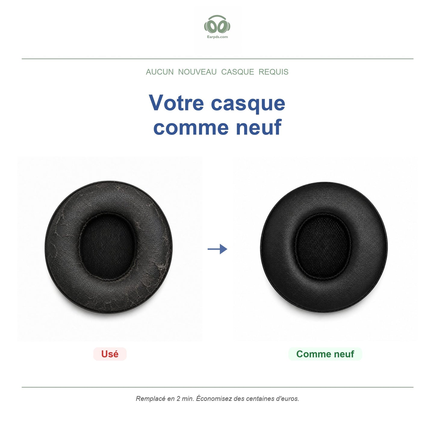 Oorkussens voor Beats Solo 2 / 3 Wireless – Geschikt voor Solo 2 Wireless, Solo 3 Wireless — Before and after