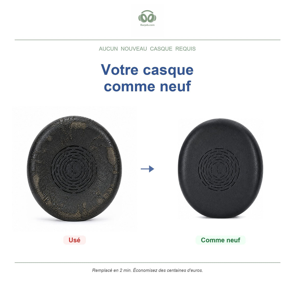 Coussinets pour Jabra Engage 50 II & 40, pas pour Engage 50 1re gén.