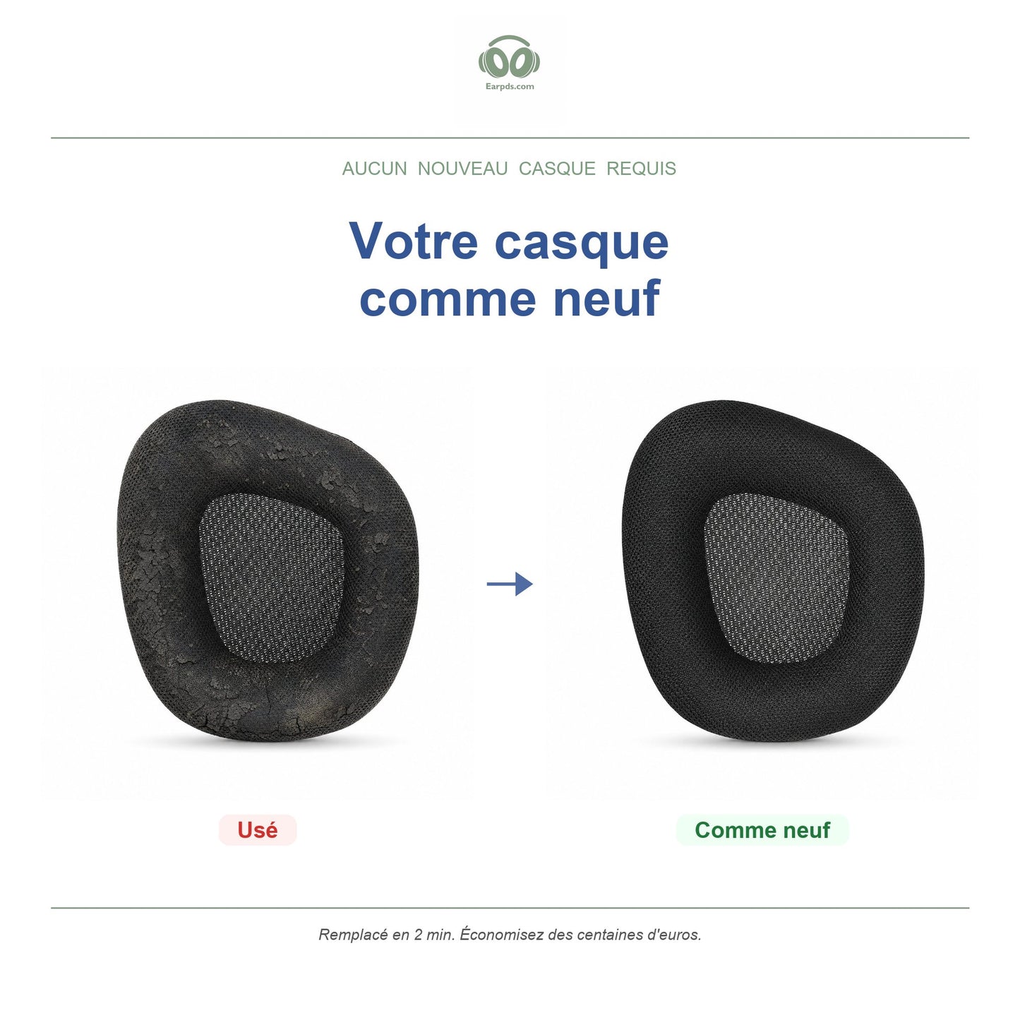 Oorkussens voor Corsair Void / Void Pro Serie – Geschikt voor Void Pro, Void Pro RGB, Void Elite en meer — Before and after