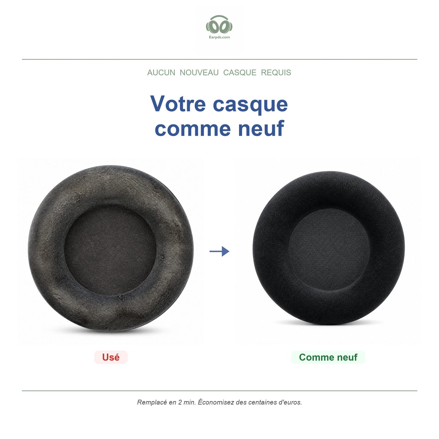 Oorkussens voor AKG K400 Serie – Geschikt voor K420, K430, K450, K480 en meer — Before and after