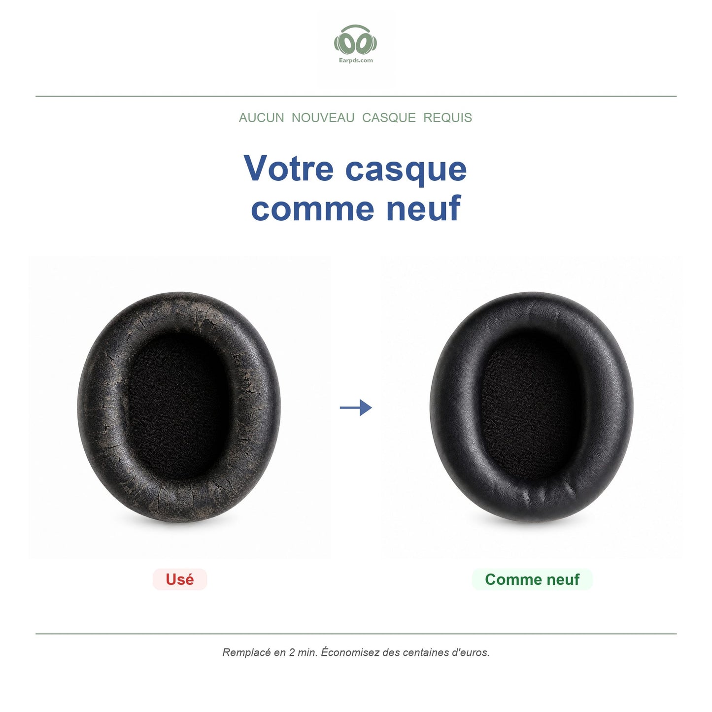 Oorkussens voor Soundcore Space One – Geschikt voor Space One, Space One S1 — Before and after
