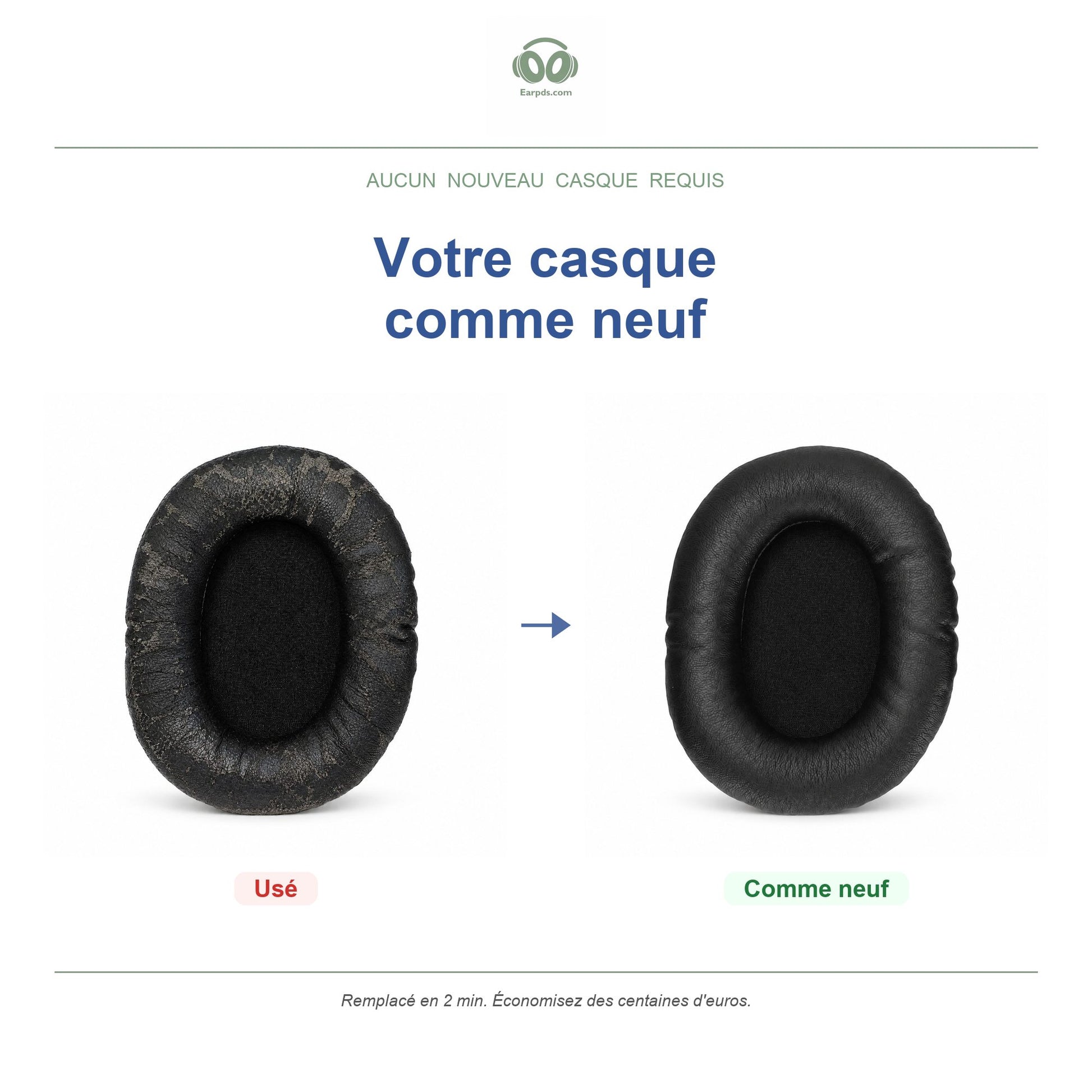 Coussinets pour la série Razer Barracuda – Adaptés aux Barracuda, Barracuda X, Barracuda X Chroma