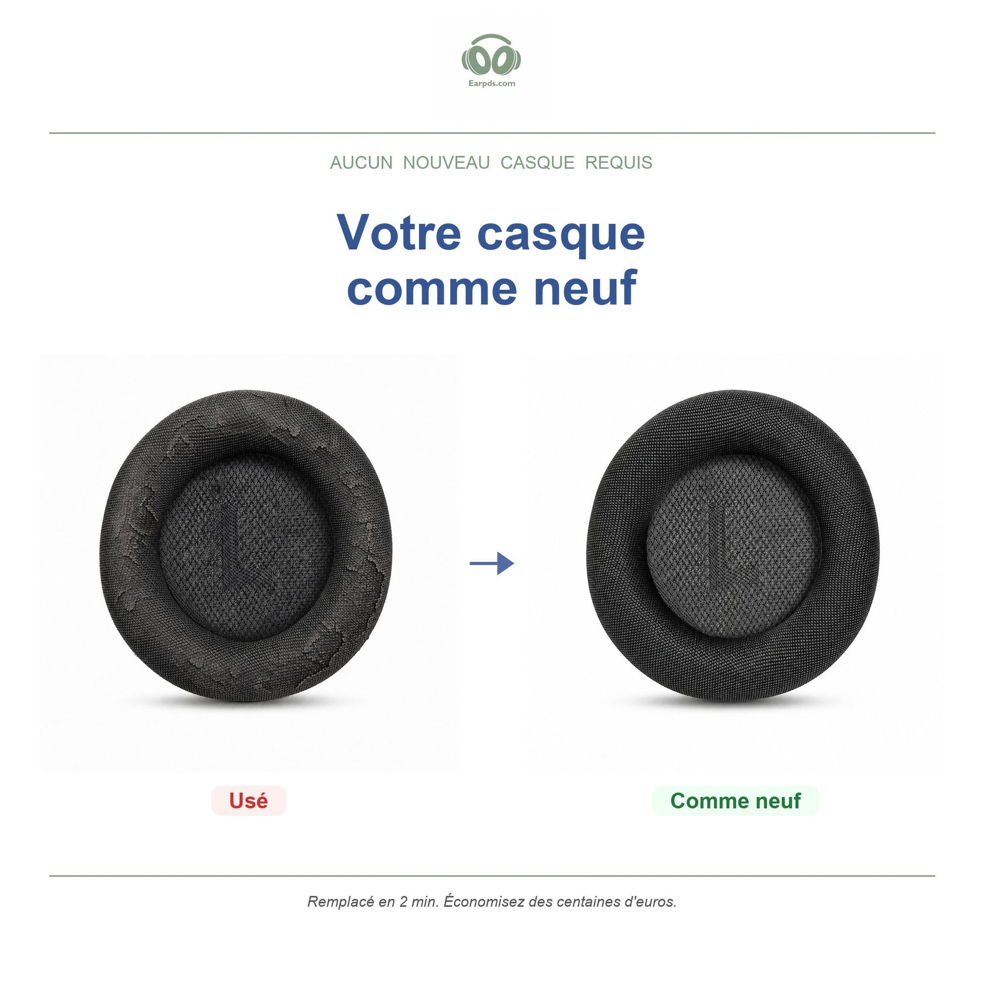 Coussinets pour Corsair Virtuoso Max – Adaptés au Corsair Virtuoso Max