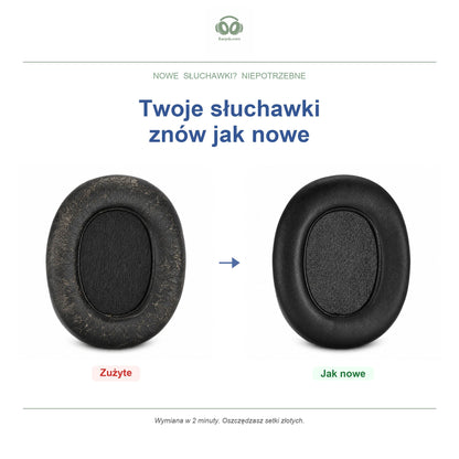 Gąbki do słuchawek AKG K361 / K371 Series, przed i po