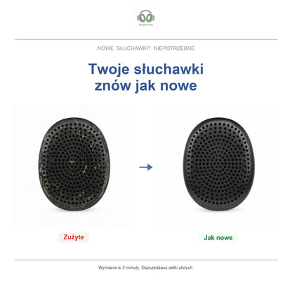 Gąbki do słuchawek Skullcandy Riff Series, przed i po