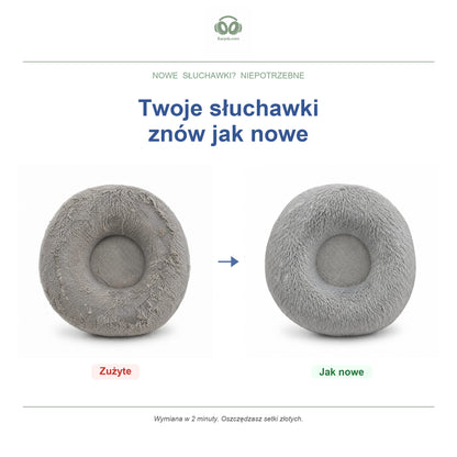 Gąbki do słuchawek Logitech H390 / Zone 300, wymienne, przed i po
