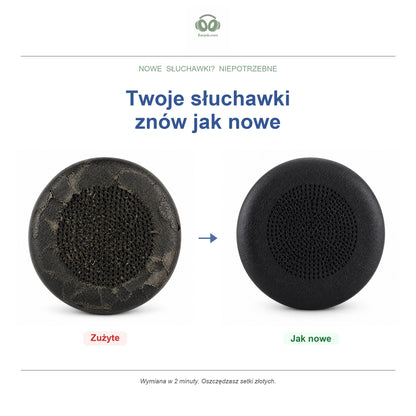 Gąbki do słuchawek Yealink WH62 / WH66 / UH36 / YHS36, przed i po