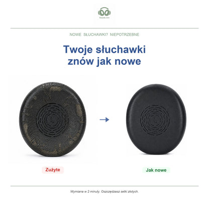 Gąbki do słuchawek Jabra Engage 50 II & 40, przed i po