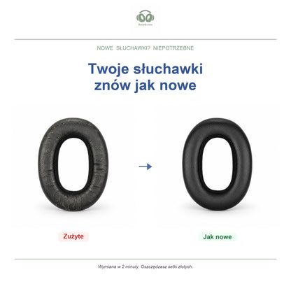 Gąbki do słuchawek AKG N700NC Series, przed i po