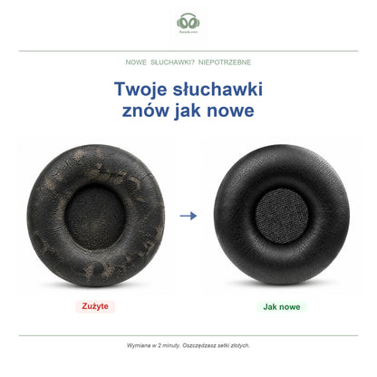 Gąbki do słuchawek Jabra PRO 920/930 & Biz Series, przed i po