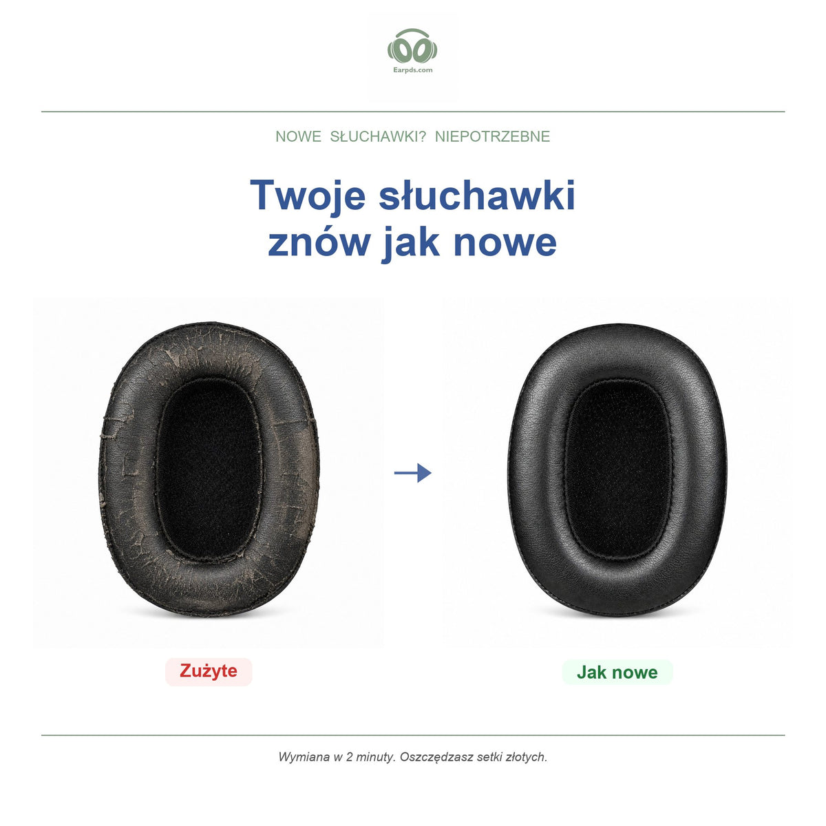 Gąbki do słuchawek Skullcandy Crusher 360 | Pasują do Crusher 360