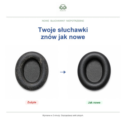 Gąbki do słuchawek SteelSeries Arctis Nova Pro Wireless, przed i po