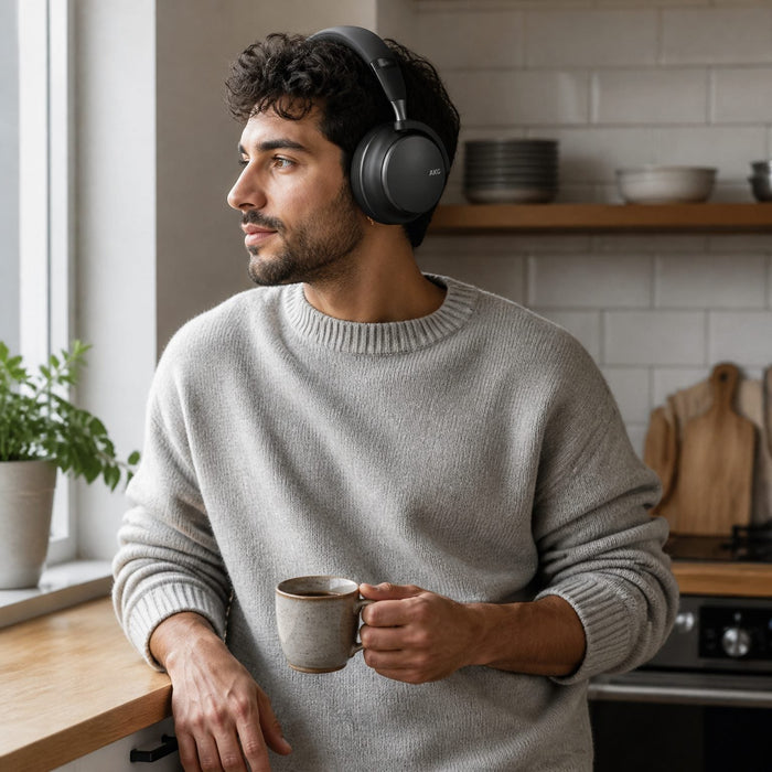 Ohrpolster für AKG Y600NC Wireless, im Einsatz