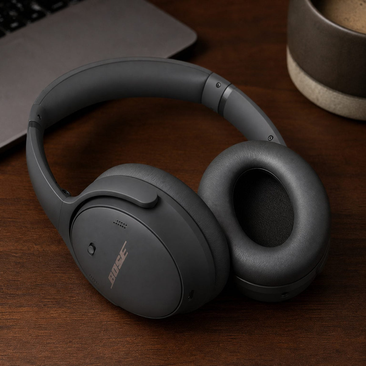 Replacement ear pads for Bose QC45 Series, in use