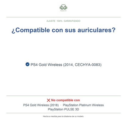 Diadema de repuesto para Sony PS4 Gold Wireless, modelos compatibles
