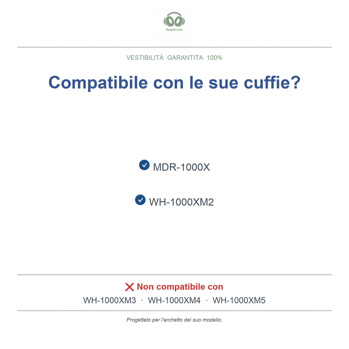 Archetto per Sony WH-1000XM2, modelli compatibili