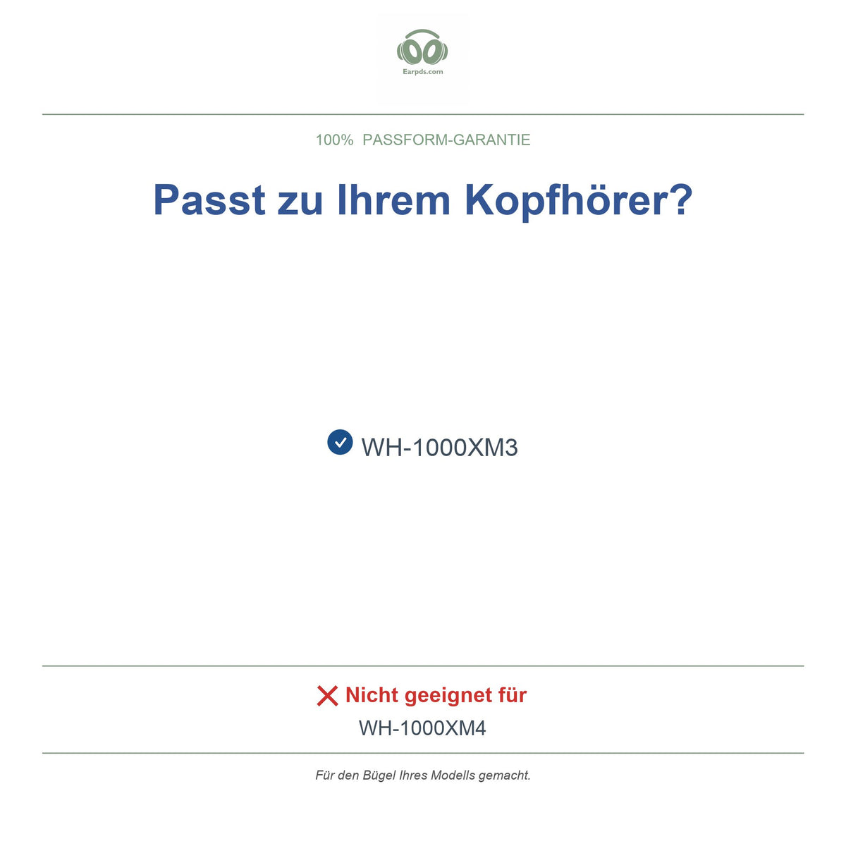Kopfband für Sony WH-1000XM3, kompatible Modelle