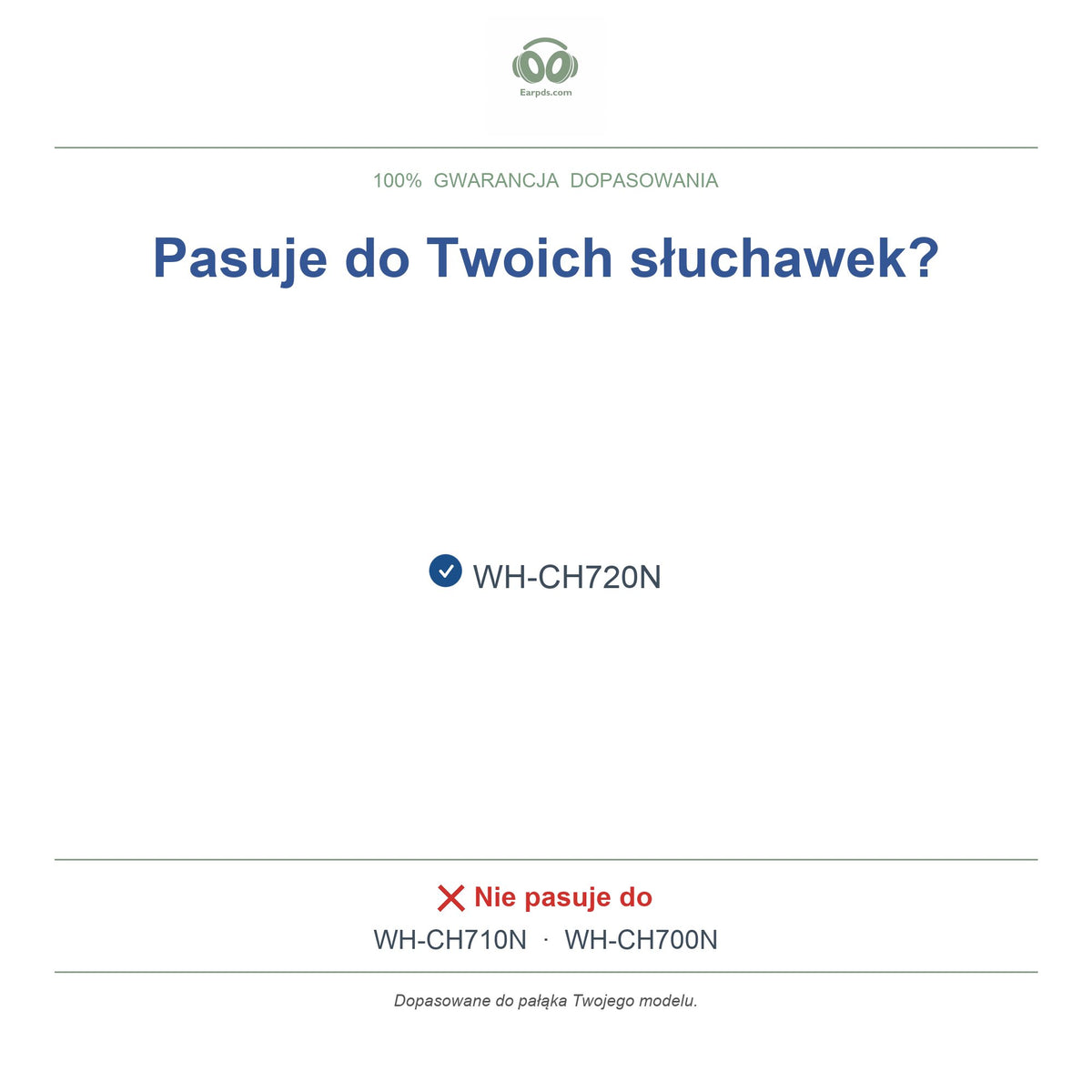 Pałąk do słuchawek Sony WH-CH720N, kompatybilne modele