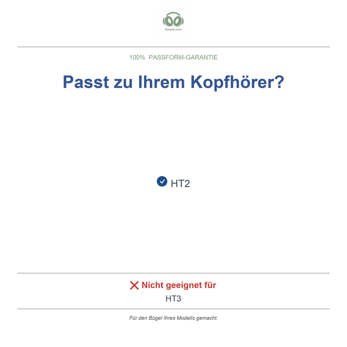 Kopfband für TOZO HT2, kompatible Modelle