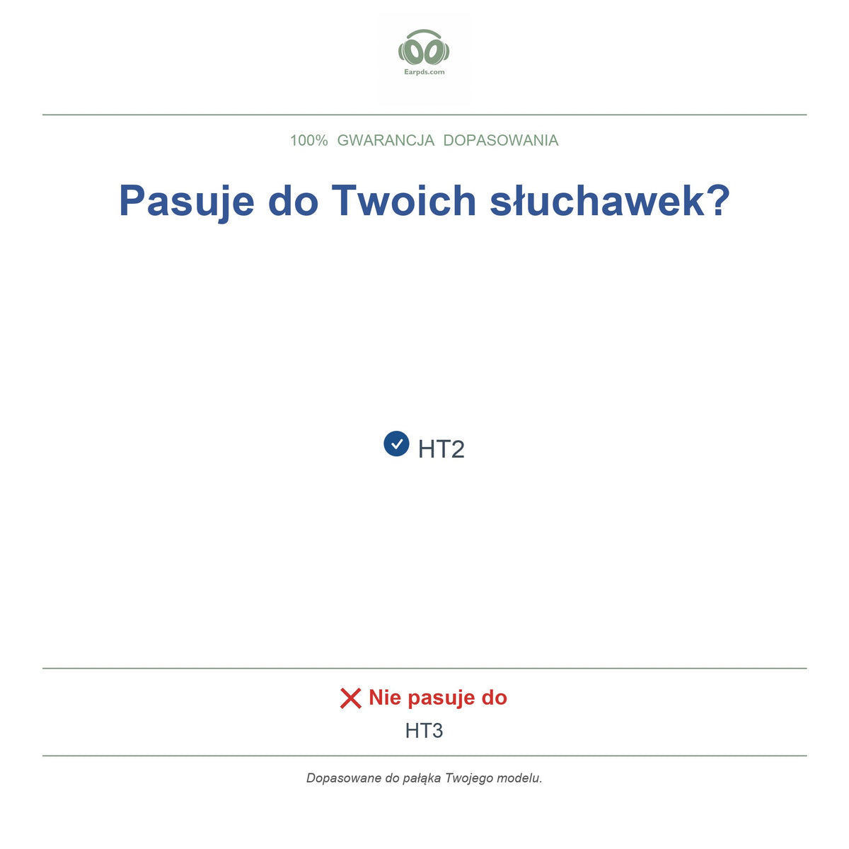 Pałąk do słuchawek TOZO HT2, kompatybilne modele