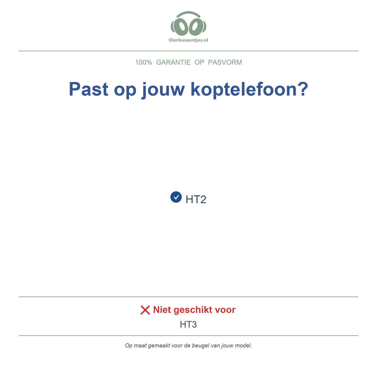 Kopfband für TOZO HT2 – Ersatz-Kopfhörer-Kopfband, passend für HT2 – nicht für HT3 – kompatible Modelle