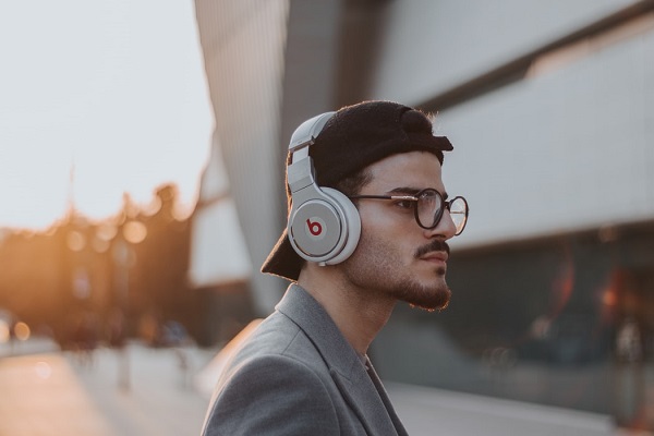 man with headphone